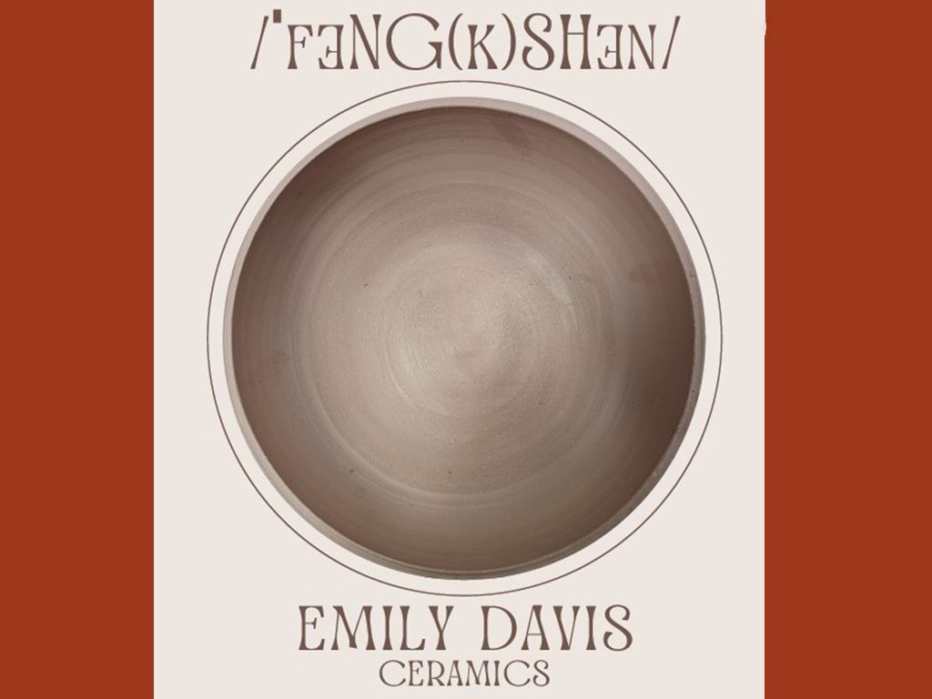 Emily Davis BFA Show title with image of raw thrown bowl